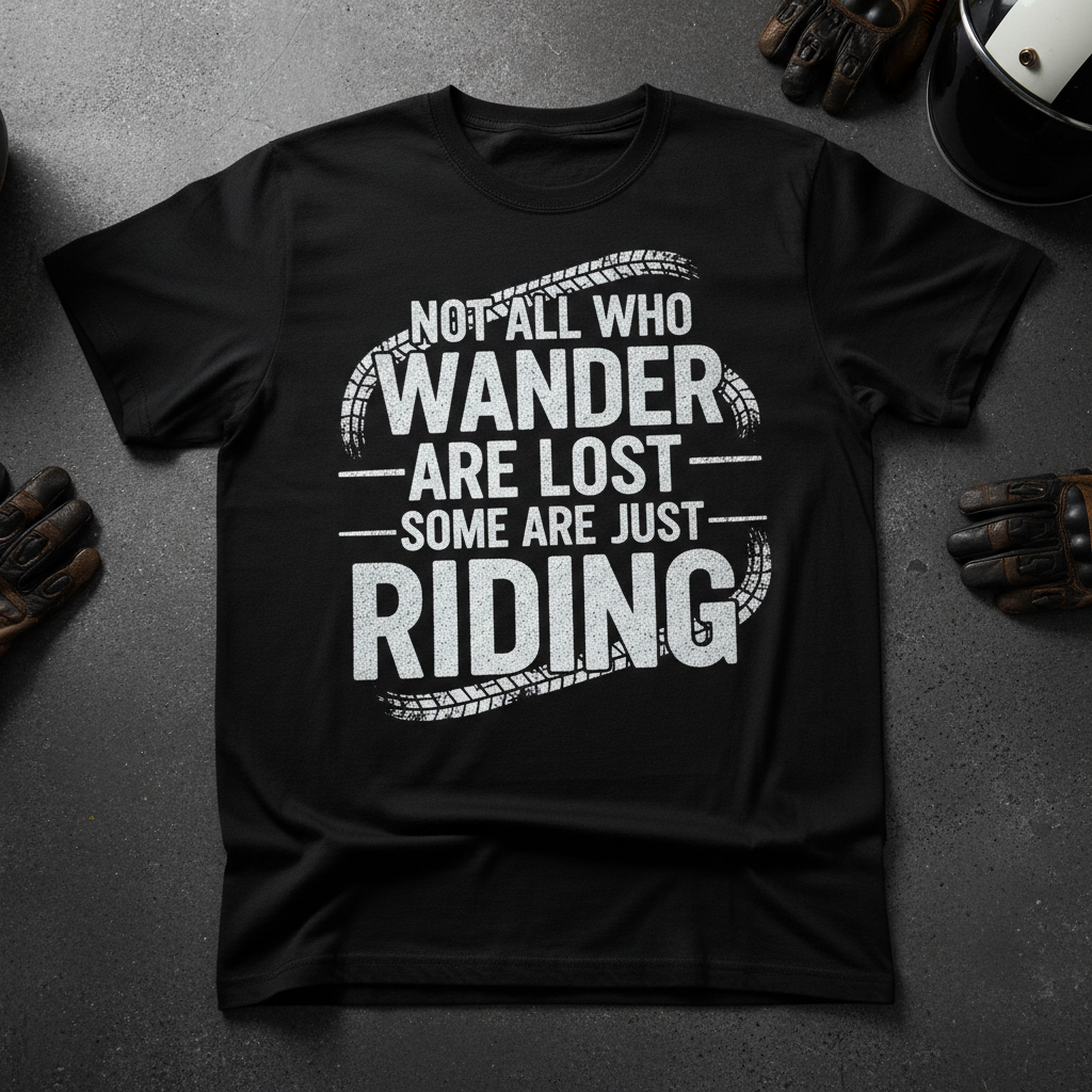 Not All Who Wander Are Lost Some Are Just Riding motorcycle t-shirt