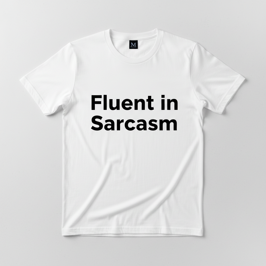 Fluent in Sarcasm sarcastic t-shirt