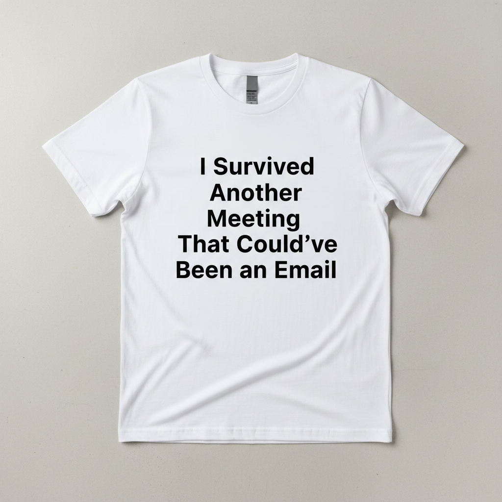 I Survived Another Meeting That Could've Been an Email sarcastic t-shirt